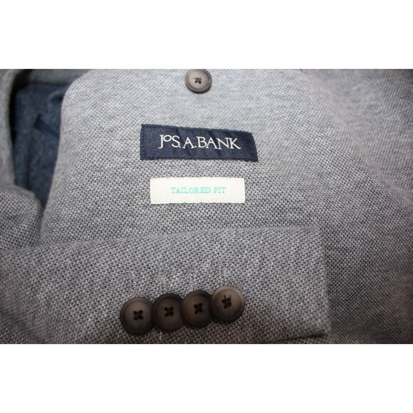 Jos A Bank Blazer Mens Tailored Fit Gray Unstructured NWT Cotton Jacket Blend 4X - Picture 9 of 12